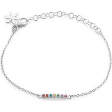 Susanne Friis Bjørner Armbånd Susanne Friis Bjørner Rainbow Mix Bracelet - Silver/Multicolour