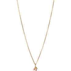 Pink - Sølv Halskæder ENAMEL Copenhagen Cherry Necklace - Gold/Light Pink