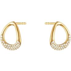 Georg Jensen Offspring Earrings - Gold/Diamonds