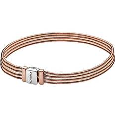 Pandora Reflexes Multi Strand Snake Link Bracelet - Rose Gold/Silver