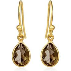 Susanne Friis Bjørner Earrings - Gold/Quartz