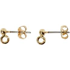 Creativ Company Stud Earrings, L: mm, D 3,8 mm, hole 0,8 mm, gold-plated, pc/ pack