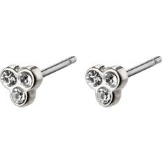 Pilgrim Caily Earrings Crystal Silver-plated - Silver