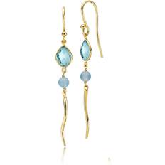 Izabel Camille Marie Earrings - Gold/Blue