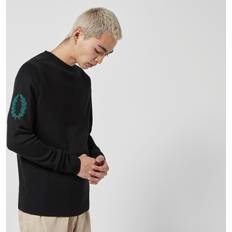 Fred Perry Knitted Sweaters Jumpers Fred Perry Reissues Laurel Wreath Jacquard Sweater