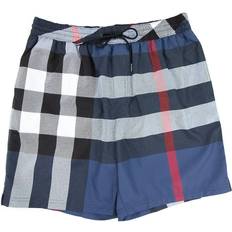 Burberry Homme Maillots de Bain Burberry Exaggerated Check Drawcord Swim Shorts - Carbon Blue