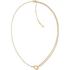 Calvin Klein Korut Calvin Klein Sculptured Drops Necklace - Gold