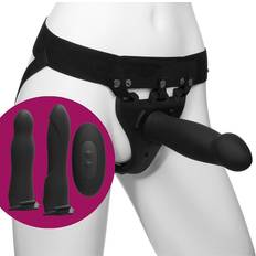 Strap on sæt Doc Johnson Body Extensions Vibrerende Strap-on Sæt Sort