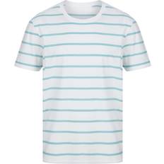 Front Row Mens Striped T-Shirt (Black/Khaki)