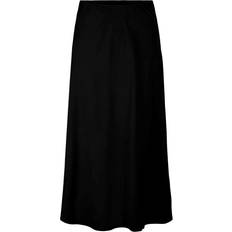 Damen - XS Röcke Pieces Pcfranan Hw Midi Skirt - Black