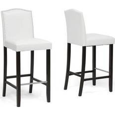 Baxton Studio White Bar Stools Baxton Studio Libra Bar Stool 44.5" 2