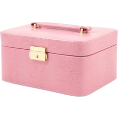 Bey-Berk Lizard Debossed Jewelry Box - Pink