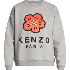 Kenzo sweatshirt dam Kenzo Poppy Graphic Crewneck Sweatshirt - Pearl Grey