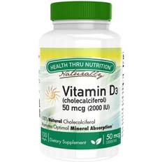 D vitaminer 50mcg Health Thru Nutrition Vitamin D3 50mcg 100 st