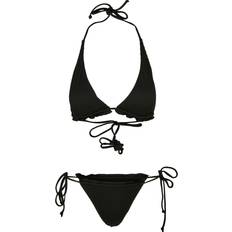 M Bikinioberteile Urban Classics Ladies Rib Babylock Triangle Bikini - Black