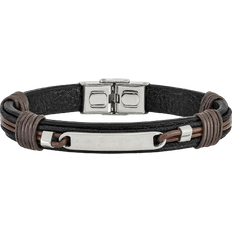 Chisel Leather Bracelet - Black/Brown