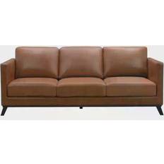 Camel color leather sofa Woodstock Sofa 89" 3 Seater