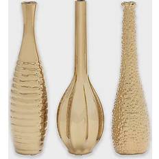 Ridge Road Décor Textured Ceramic Vase Set Vase 12" 3