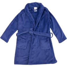 Girls Bath Robes Leveret Kid's Shawl Collar Fleece Robe - Blue