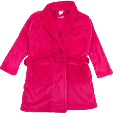 Girls Bath Robes Leveret Kid's Shawl Collar Fleece Robe - Hot Pink