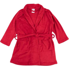 Girls Bath Robes Children's Clothing Leveret Kid's Shawl Collar Fleece Robe - Red