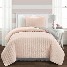 Twin XL Quilts Lush Decor Soft Quilts Pink, Grey (218.44x218.44cm)