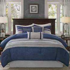 Madison Park Palmer Bedspread Blue (228.6x228.6cm)