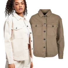 Urban Classics Ladies Oversized Shirt Jacket - Cream