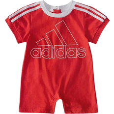 Playsuits Adidas Infant 3-Stripes Cotton Shortie Romper - Vivid Red (FZ9691)