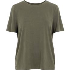 Object Annie Round Neck T-shirts - Forest Night