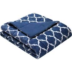 Madison Park Ogee Blankets Blue (177.8x152.4cm)