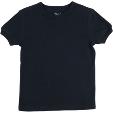 Leveret Kid's Short Sleeve Cotton T-shirt Neutrals - Navy (28988352888906)