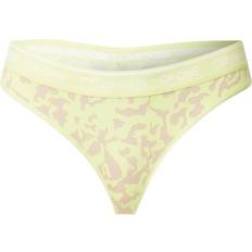 Jaune Culottes String - Jaune imprimé en coton