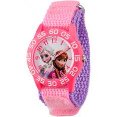 Frozen anna elsa docka Disney Frozen Elsa & Anna Girls' Pink Plastic Time Teacher Watch