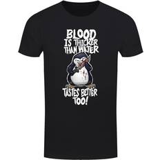 Thicker Psycho Penguin Mens Blood Is Thicker Than Water T-Shirt (Black)