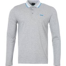 HUGO BOSS Yellow Polo Shirts HUGO BOSS Plisy L/S Polo Shirt