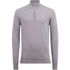 J.Lindeberg Oberteile J.Lindeberg Kian Tour Merino Half Zip Grey Melange