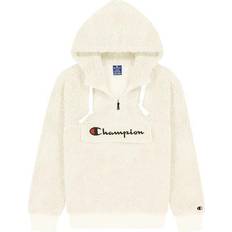 Champion hoodie zip Champion Half Zip-UP Polar Fleece Hoodie - Off White