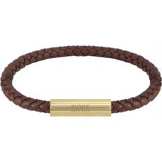 HUGO BOSS Braided Bracelet - Gold/Brown