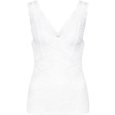 Cream T-shirt Femme Long - Blanc