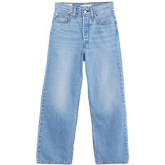 Levi's Ribcage Straight Ankle Jeans - Light Indigo Worn In/Blue