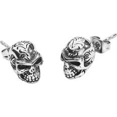 Etnox Tattoo Skull Earring - Silver