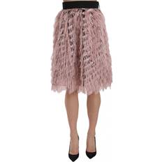 Dolce & Gabbana DG Fringe Metallic Pencil A-line Skirt Multicolor IT44