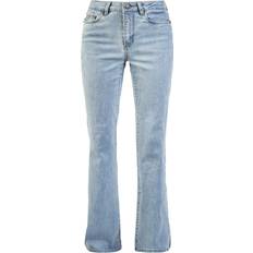 Urban Classics High Waist Flared Denim Trousers - Ladies - Nero