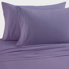 Micro Flannel Solid Bed Sheet Purple (243.84x167.64cm)