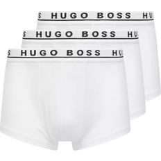 HUGO BOSS Azul Ropa interior de hombre HUGO BOSS Stretch Cotton Trunks with Logo Waistbands 3-pack - White