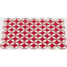 Saro Lifestyle Buche De Noel Tablecloth Gold, Red (172.72x40.64cm)