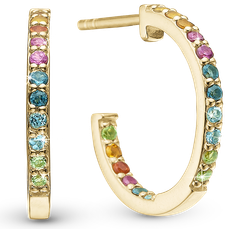 Citriner Øreringe Christina Jewelry World Goals Earrings - Gold/Multicolour