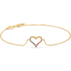 Mads Z Armbånd Mads Z Tender Heart Rainbow Bracelet - Gold/Multicolour