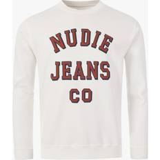 Nudie Jeans Pullover Nudie Jeans Lasse Organic Sweatshirt - White